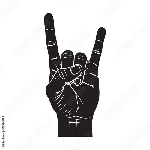 Rock On Hand Gesture Silhouette music heavy metal