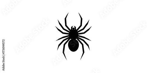Vector icon of a Halloween spider with symmetrical legs