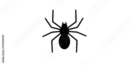 Vector icon of a Halloween spider with symmetrical legs