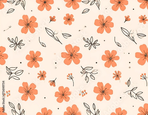 Delicate Floral Pattern Design.