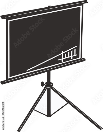 projector screen with blank screen