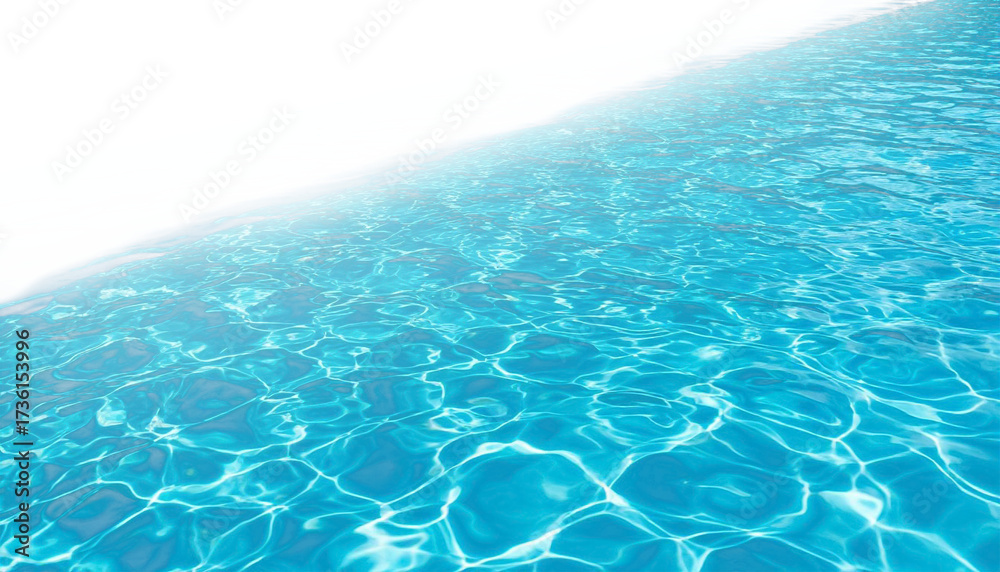 Obraz premium Blue pool water texture PNG on transparent background for universal design overlay.