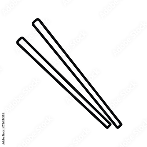 chopsticks isolated on white background