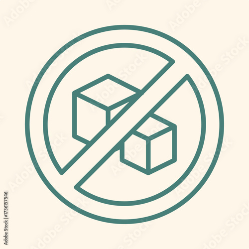 No Sugar trendy artwork design useful creative vector Illustration magnificent colorful background