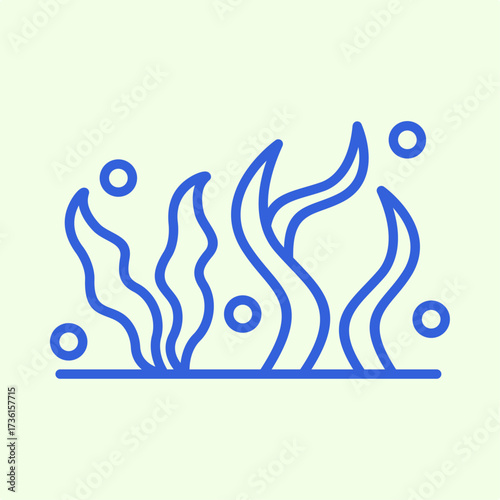 Seaweed trendy artwork design useful creative vector Illustration beauteous colorful background