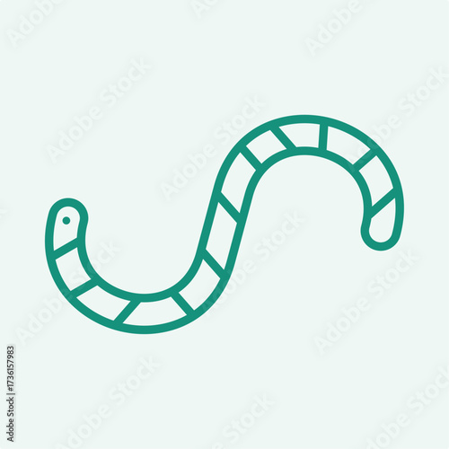 Worm trendy artwork design useful creative vector Illustration ravishing colorful background