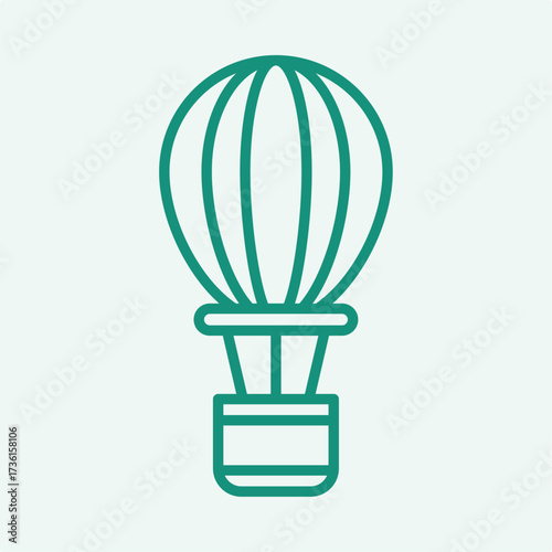 Hot Air Balloon trendy artwork design useful creative vector Illustration ravishing colorful background