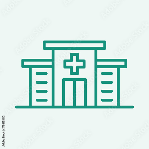 Hospital trendy artwork design useful creative vector Illustration ravishing colorful background