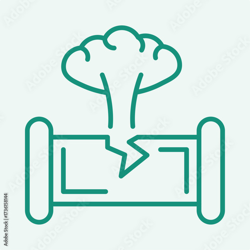 Gas Leak trendy artwork design useful creative vector Illustration ravishing colorful background
