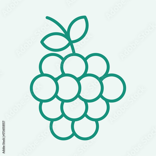 Grapes trendy artwork design useful creative vector Illustration ravishing colorful background