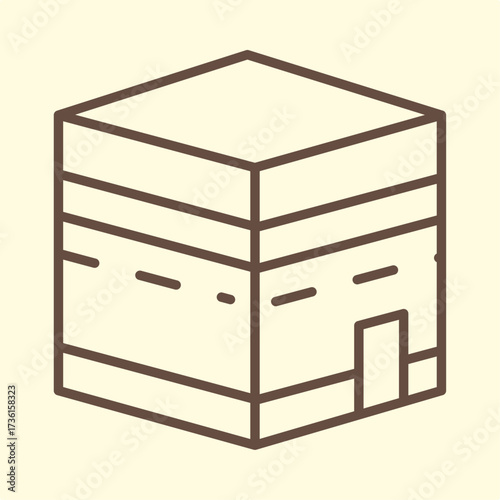 Kaaba trendy artwork design useful creative vector Illustration perfect colorful background