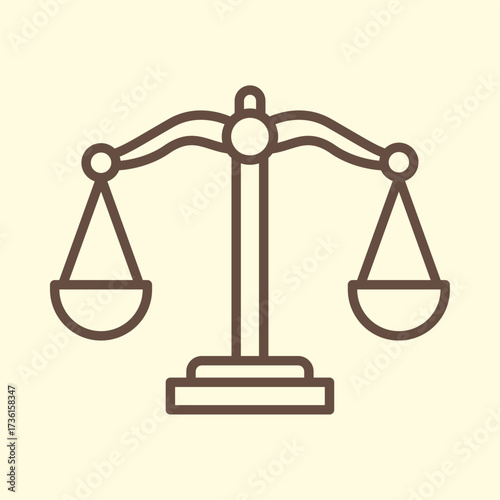 Justice Scale trendy artwork design useful creative vector Illustration perfect colorful background