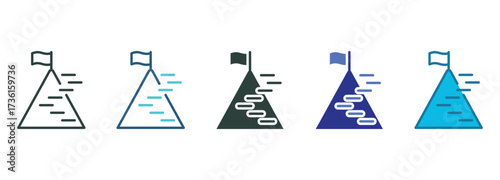 Mission Icon Set Multiple Style Of