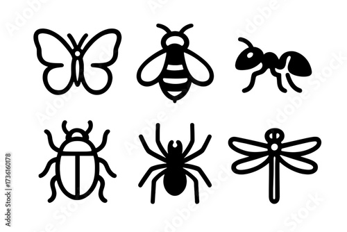Vector Illustration of Insect Icons