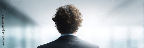 Professional Business Man Looking Forward Future Vision Opportunity Corporate Success Strategy