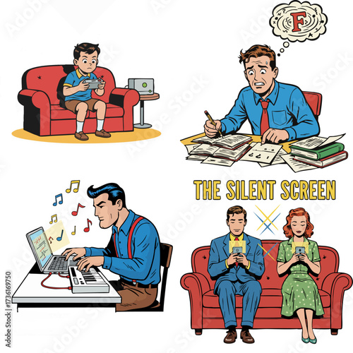 The Determined Gamer,The Difficult Exam,The Digital Composer,The Digital Divide