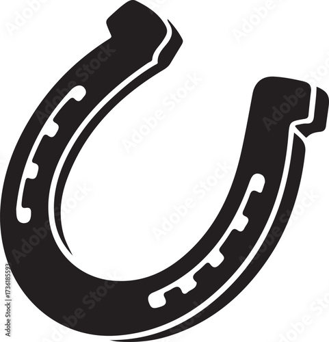 Horseshoe silhouette vector