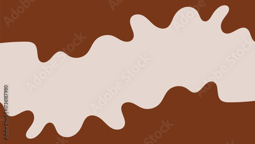vector illustration of a chocolate background. A creamy white splash against a rich brown backdrop creates a visually appealing and dynamic composition