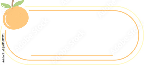 Cute Fruit Label Name Tag Frame Sweet Text Box