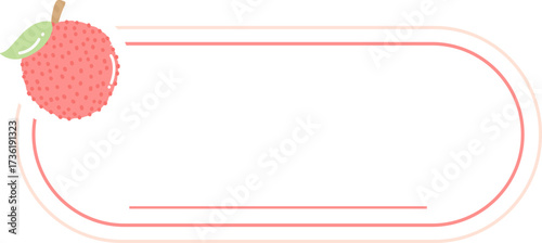 Cute Fruit Label Name Tag Frame Sweet Text Box