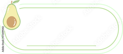 Cute Fruit Label Name Tag Frame Sweet Text Box