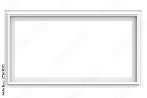 Picture frame. Landscape frame. 3D illustration.