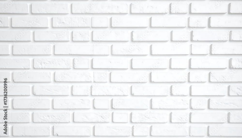 Fototapeta premium Simple white brick wall texture