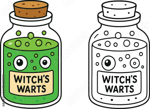 Witch's Warts Potion Bottle