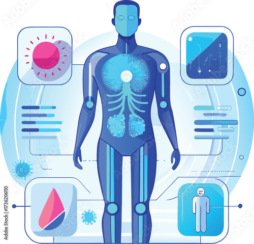 Medical Digital Interface with Human Body and Disease Monitoring
