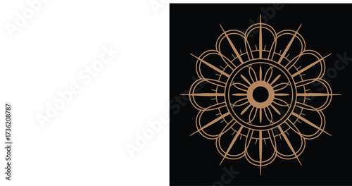 Round Mandala Design Vector