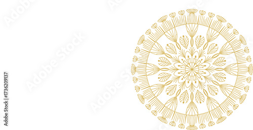 Round Mandala Design Vector