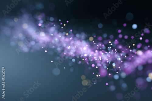Soft glow of colorful lights resembling a starry night sky