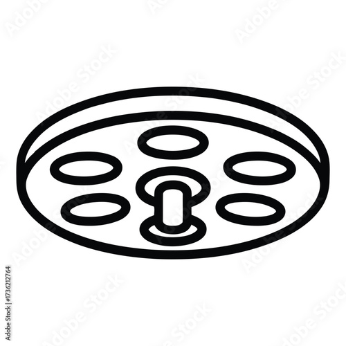 Outline icon of a ceiling light simple vector illustration of a modern lighting fixture for interior design and home decor