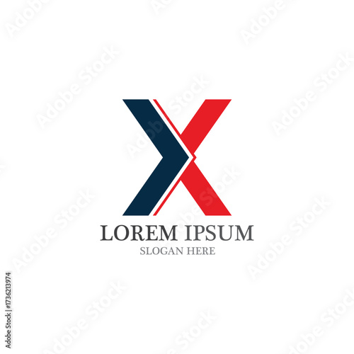 Free Download X Letter Logo Template vector icon - GFXLoad