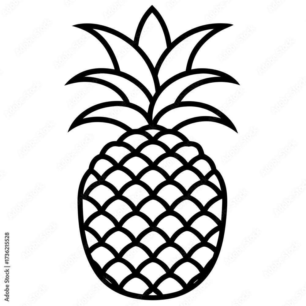 Obraz premium Pineapple Fruit Vector Pack