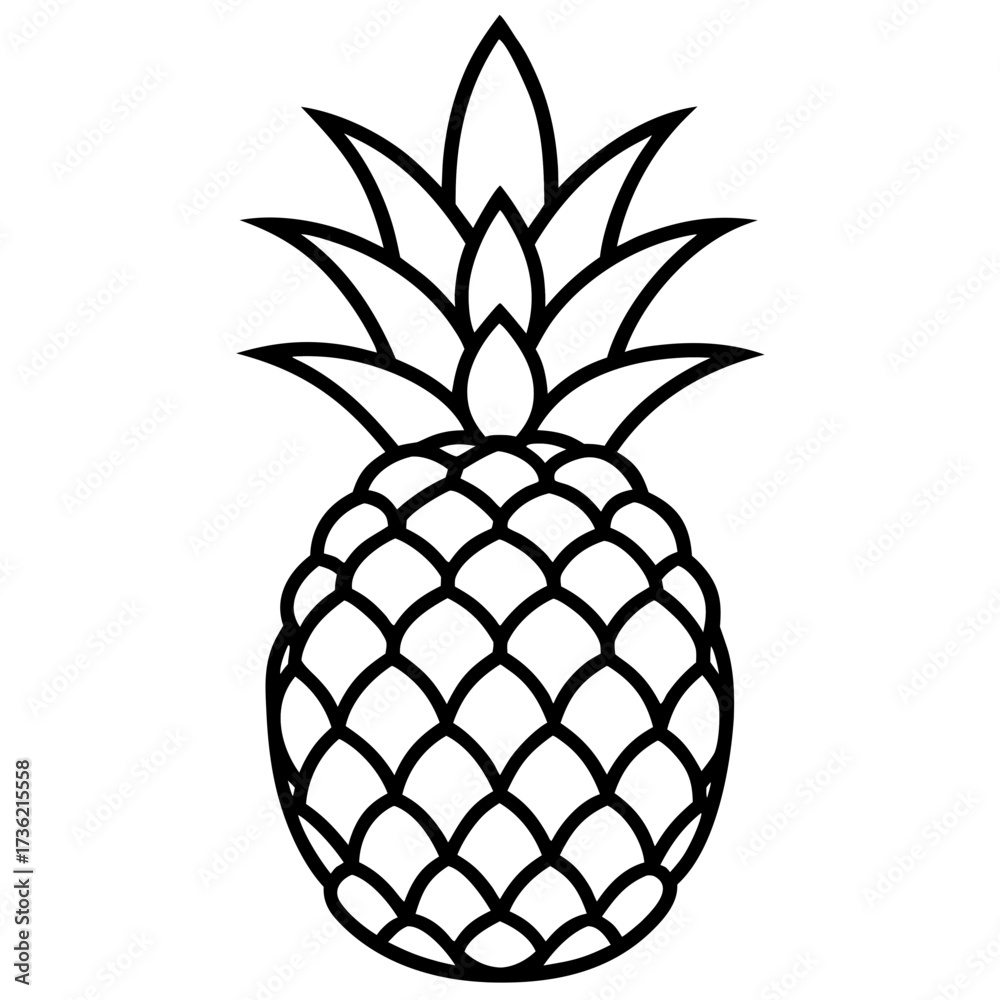 Obraz premium Pineapple Fruit Vector Pack