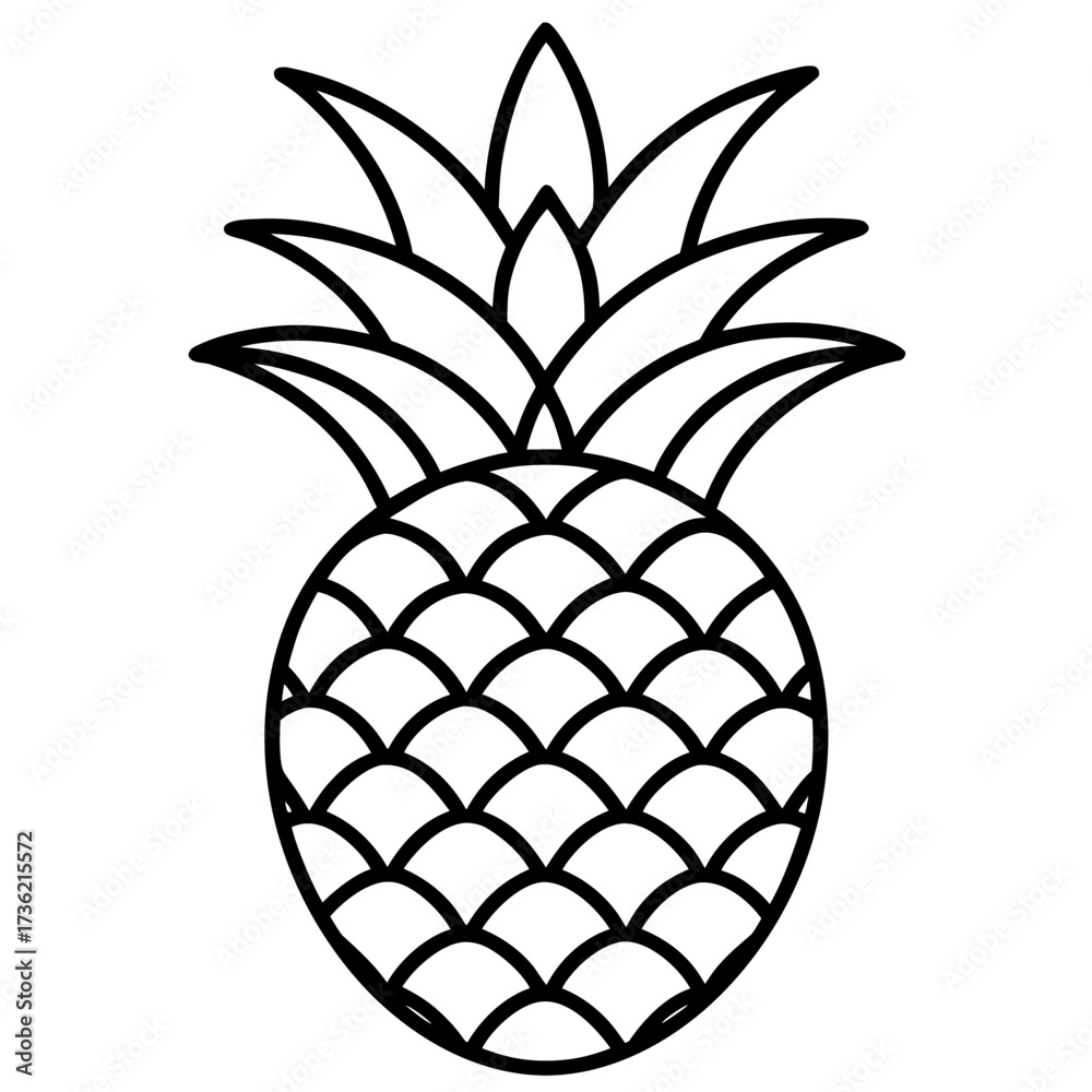 Obraz premium Pineapple Fruit Vector Pack