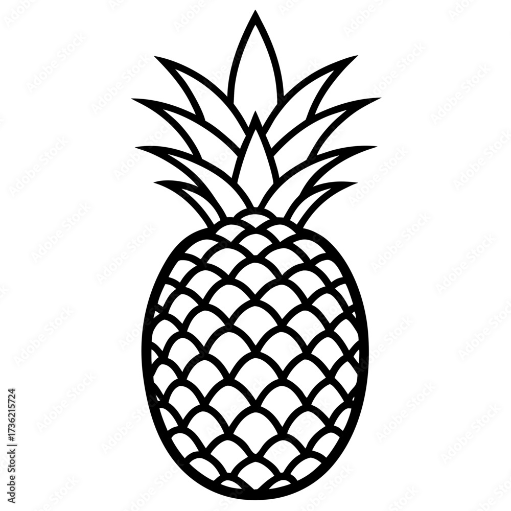 Obraz premium Pineapple Fruit Vector Pack