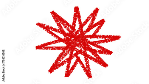 Textured star burst doodle element
