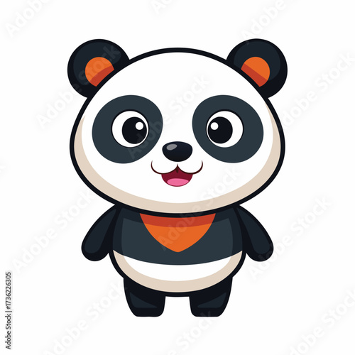 Cute Cartoon baby panda illustration