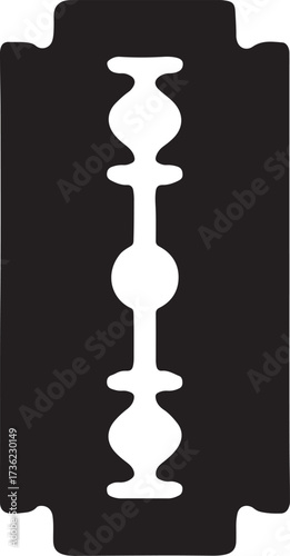  Sharp gleaming double edged razor blade icon