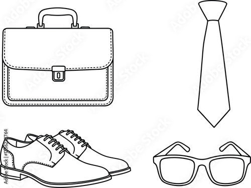 Vector art of business accessories