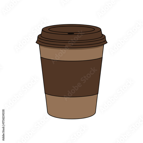 Icon of a paper cup for takeaway beverages