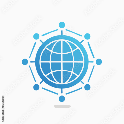Symbolic Representation of Global Connectivity and Technological Network in Minimalistic Style