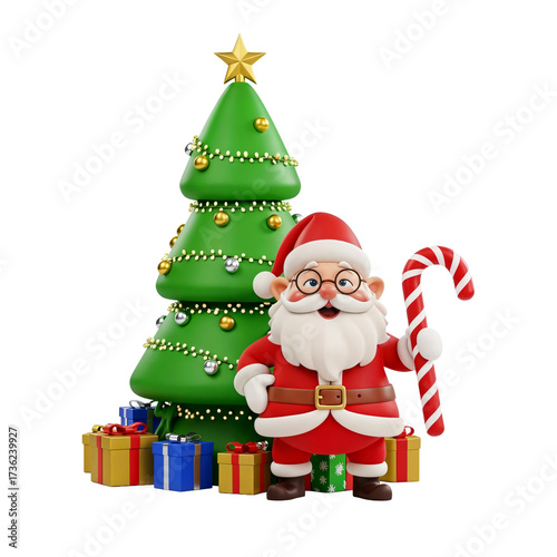 santa claus with presents