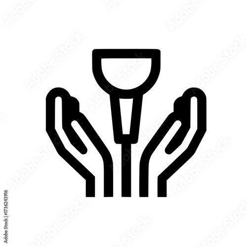 Wallpaper Mural open hands holding flame torch illustration in modern vector format for freedom and inspiration design Torontodigital.ca