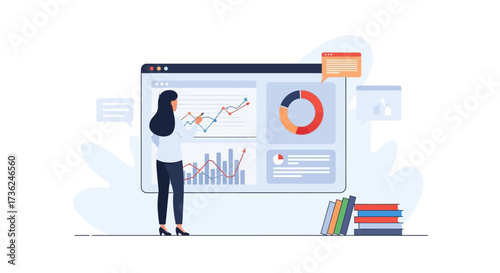Analyzing Financial Data A Businesswoman's Approach to Charts and Graphs for Insights and Growth