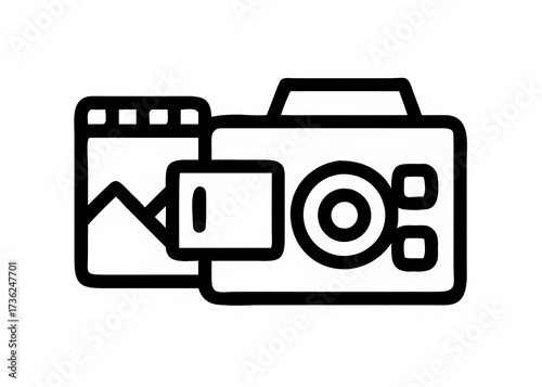 Photography Icon A Simple Illustration for Capturing Memories and Visual Storytelling