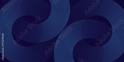 Abstract blue glowing geometric lines modern shiny blue circle lines pattern. Suit for cover, banner, brochure