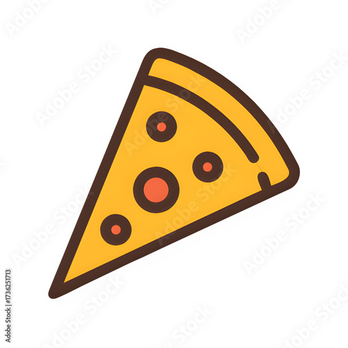 Delicious Pizza Slice Illustration A Vibrant and Appetizing Vector Graphic for Your Menu or Design Needs